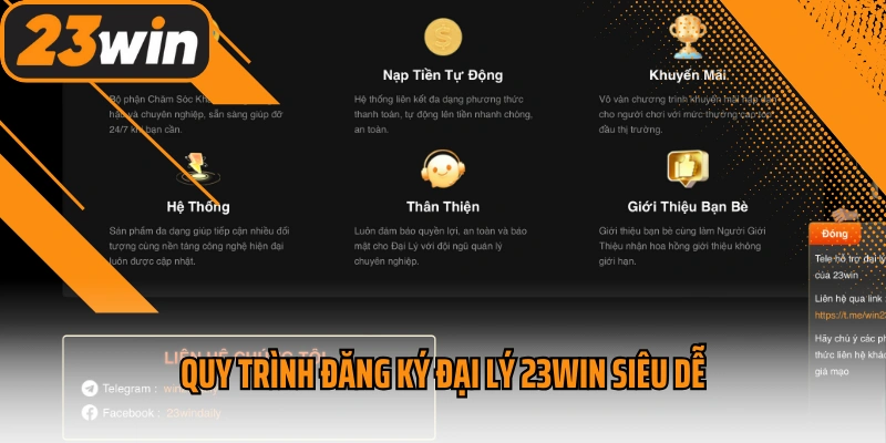 Quy trình đăng ký đại lý 23win siêu dễ